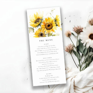 Cartão Mínimo de Boho Sunflower Rustic Weding