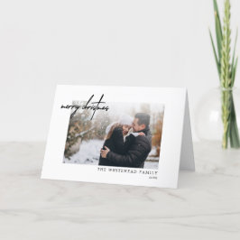 Cartão Mínimo Preto de Natal Feliz