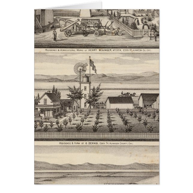 Cartão Mininger, residências Dennis & Hauschildt (Frente)