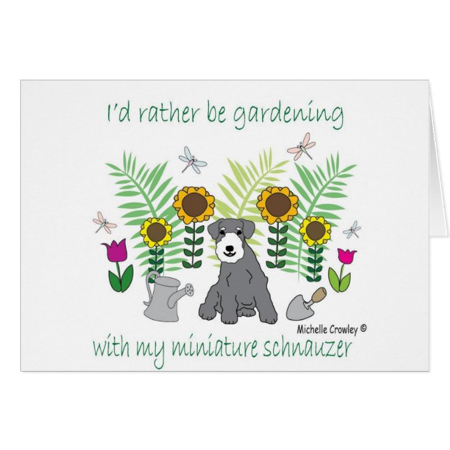 Cartão MiniSchnauzer (Frente Horizontal)