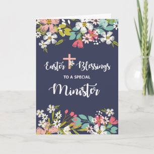 Cartão Ministra das Bênçãos Páscoas das Flores Cristo