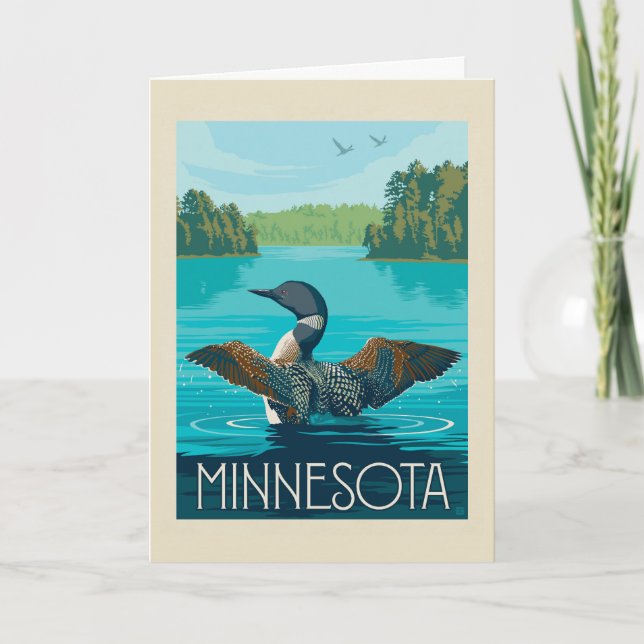 Cartão Minnesota | Loon (Frente)