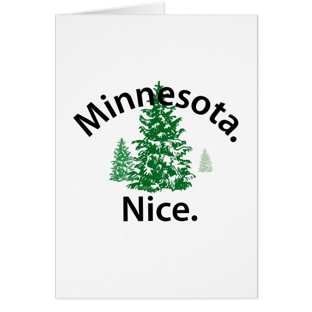 Cartão Minnesota Nice. Ponto! (texto em preto) (Frente)