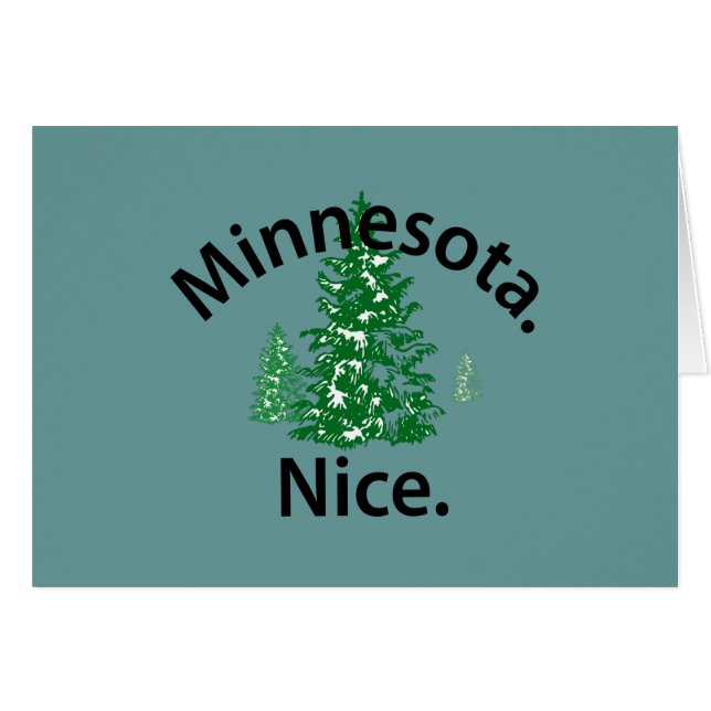 Cartão Minnesota Nice. Ponto! (texto em preto) (Frente Horizontal)
