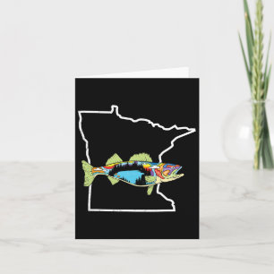 Cartão Minnesota Walleye Pesca Água fresca Pescador Wal