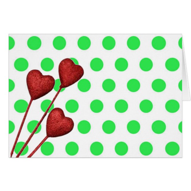 Cartão Mint Green Bolinhas (Frente Horizontal)