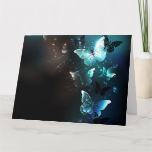 Cartão Mint Night Butterflies