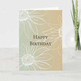 Cartão Mint Peach White Daisies Floral