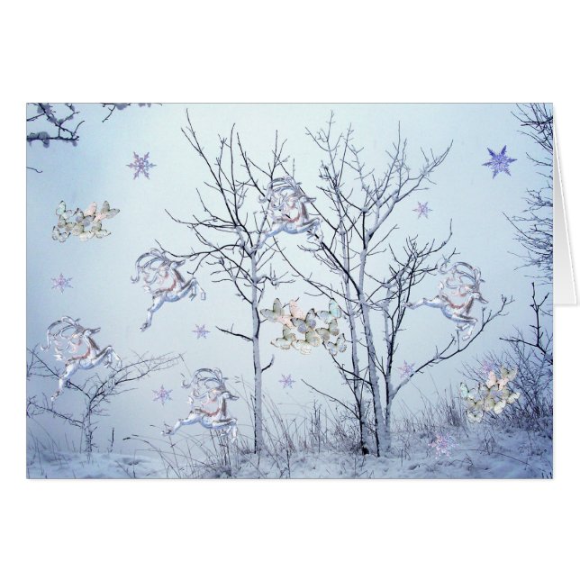 Cartão Miragem do inverno (Frente Horizontal)