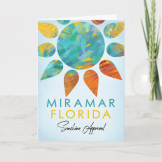 Cartão Miramar Florida Sunshine Viagem