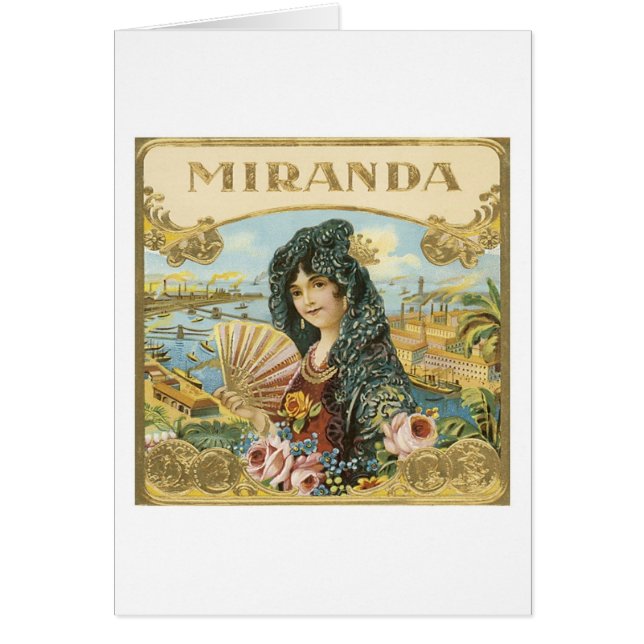 Cartão Miranda Cigar Label (Frente)
