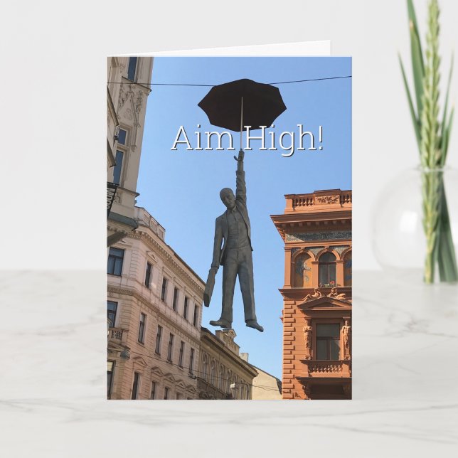 Cartão Mire alto. Incentivo. (Frente)