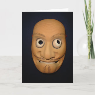 Cartão Misawa Noh Mask Greeting Card