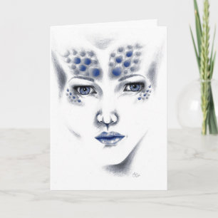 Cartão Miss Universe Alien Lady Sci-fi Fantasy Horror Art