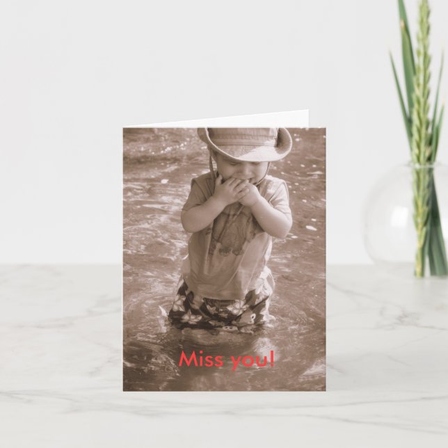 Cartão Miss you! (Frente)