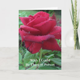 Cartão Miss You com Rosa Bonito e Raindrots