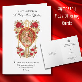Cartão Missa de Simpatia Católica Oferecendo Jesus