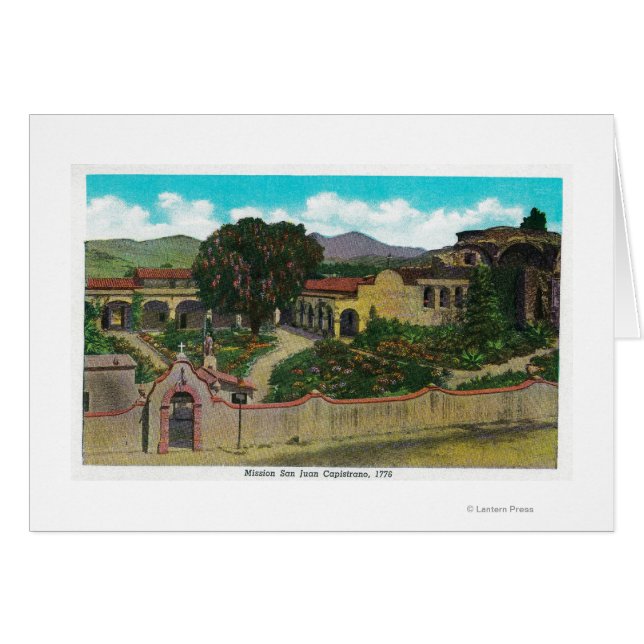 Cartão Missão San Juan Capistrano (Frente Horizontal)
