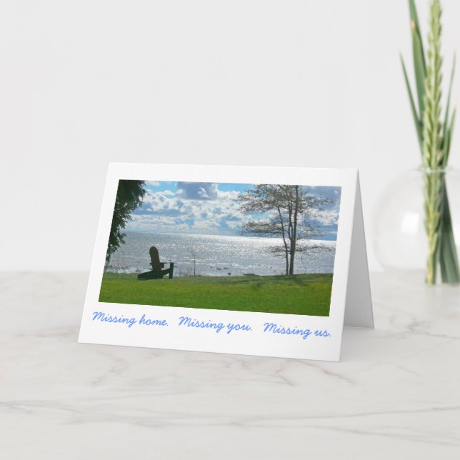 Cartão "Missing Home. Missing you. Missing Us." (photog) (Frente)