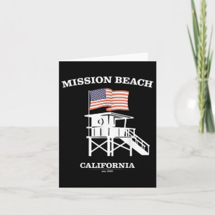Cartão Mission Beach Shirt Retro San Diego California Bea