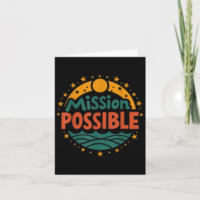 Cartão Mission Ssible Motivational Insrational School  (Frente)
