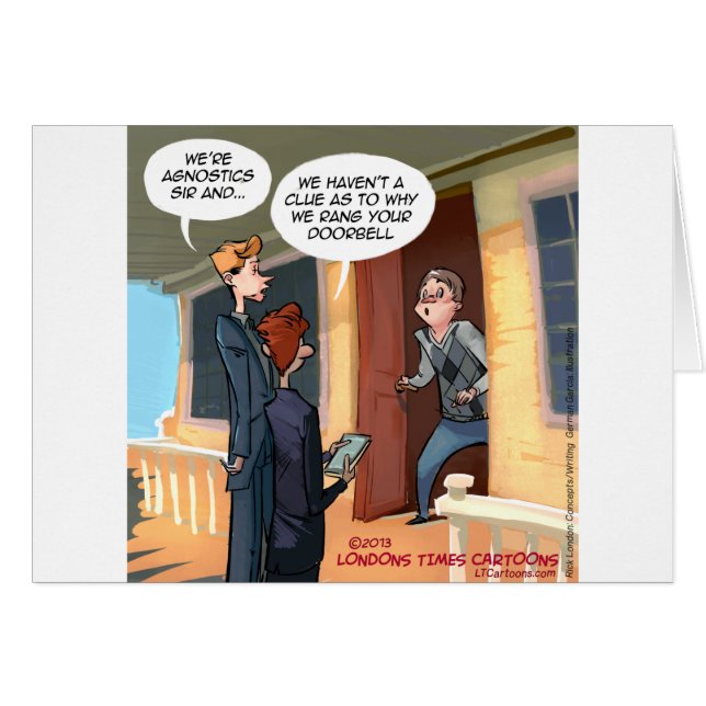 Cartão Missionários Agnósticos Engraçados (Frente Horizontal)
