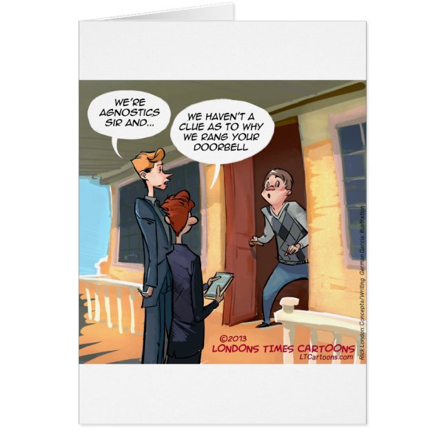Cartão Missionários Agnósticos Engraçados (Frente)