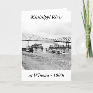 Cartão Mississippi River at Winona, 1880s