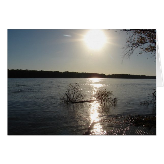 Cartão Mississippi River Sunset (Frente Horizontal)