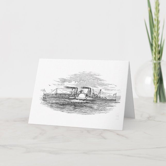Cartão Mississippi Steamboat Greetings Card (Frente)