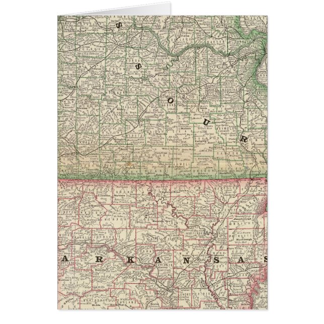 Cartão Missouri e Arkansas (Frente)