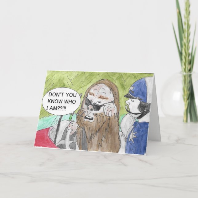 Cartão Mistaken Bigfoot Birthday Card (Frente)