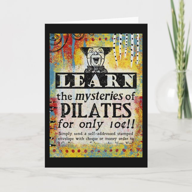 Cartão Mistérios de Pilatos - Vintage engraçado (Frente)