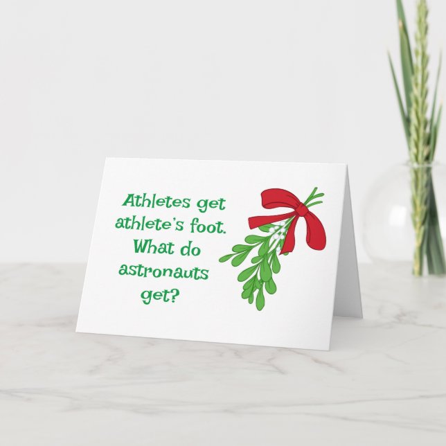 CARTÃO MISTLETOE HUMOR PARA O NATAL ESTE ANO (Frente)