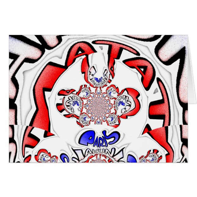 Cartão Mistura Cultural Única do Twist Francês Hakuna Mat (Frente Horizontal)