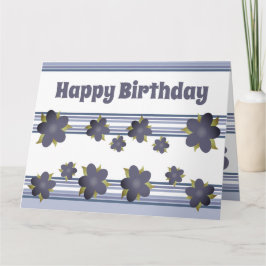 Cartão Mistura De Fitas E Azul