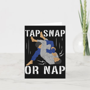 Cartão Mistura de Jiu Jitsu Brasileiro Tap Snap ou Soneca