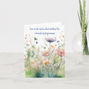 Cartão Mistura de Primavera Encantadora em Aquarela para 