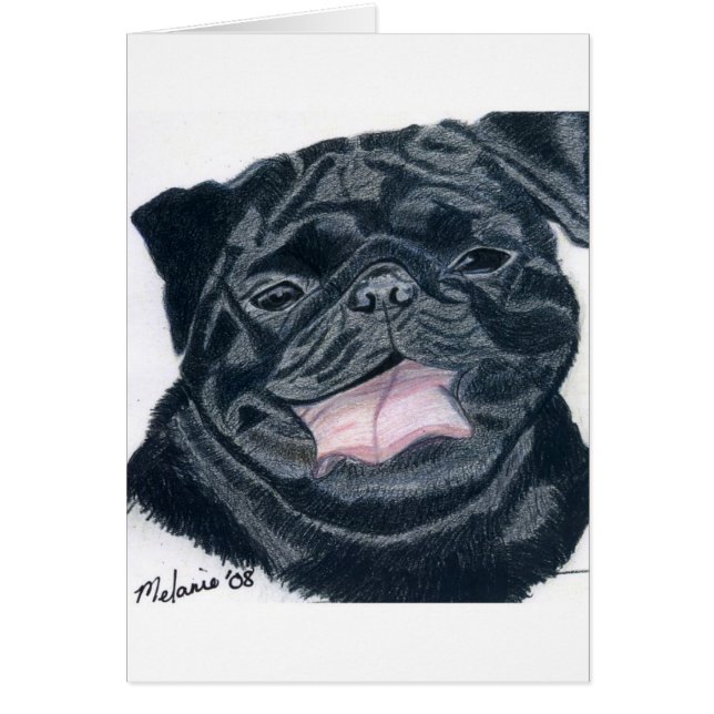 Cartão Mistura do Pug & do buldogue - Jaba (Frente)