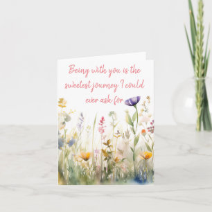 Cartão Mistura Floral de Primavera em Aquarela Para Cada 