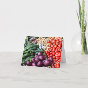 Cartão Mistura vegetal das batatas dos tomates dos