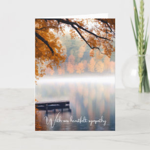 Cartão Misty Autumn Lake Sympathy