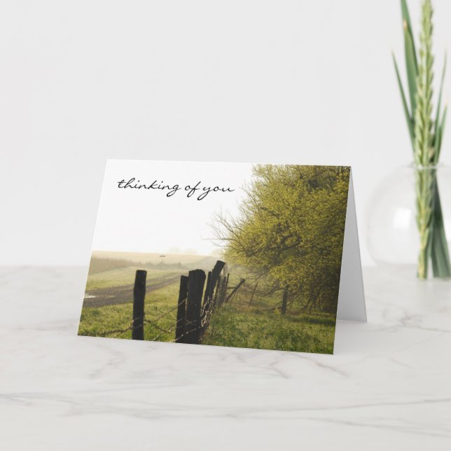 Cartão Misty Morning Thinking of You Greeting Card (Frente)