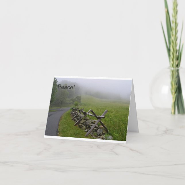 Cartão Misty Shenandoah Morning notecard (Frente)
