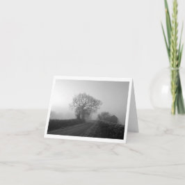 Cartão Misty Winter Morning: Cheshire, Inglaterra