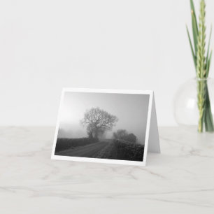 Cartão Misty Winter Morning: Cheshire, Inglaterra