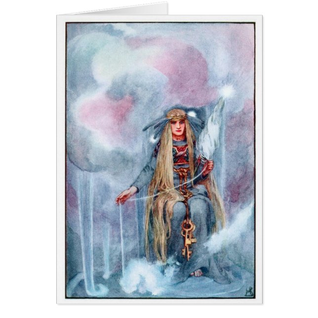 Cartão Mitologia de noruegueses - Frigga (Frente)