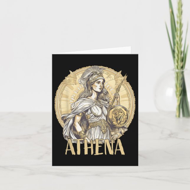 Cartão Mitologia Grega - Athena A Deusa Da Sabedoria E (Frente)