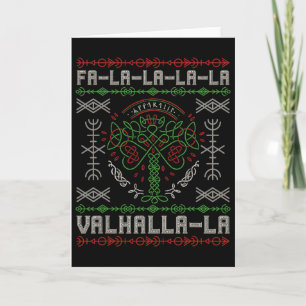 Cartão Mitologia Nórdica - Yule Viking - Yggdrasil Natal