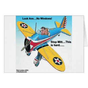 Cartão Mitts Windowless Airplane Engraçado Presentes e Ca